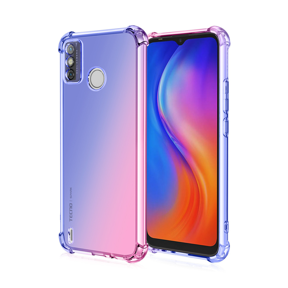 TECNO Case Cover, Clear Back Shockproof TPU Bumper Phone Case for TECNO POP 4 Camon 17
