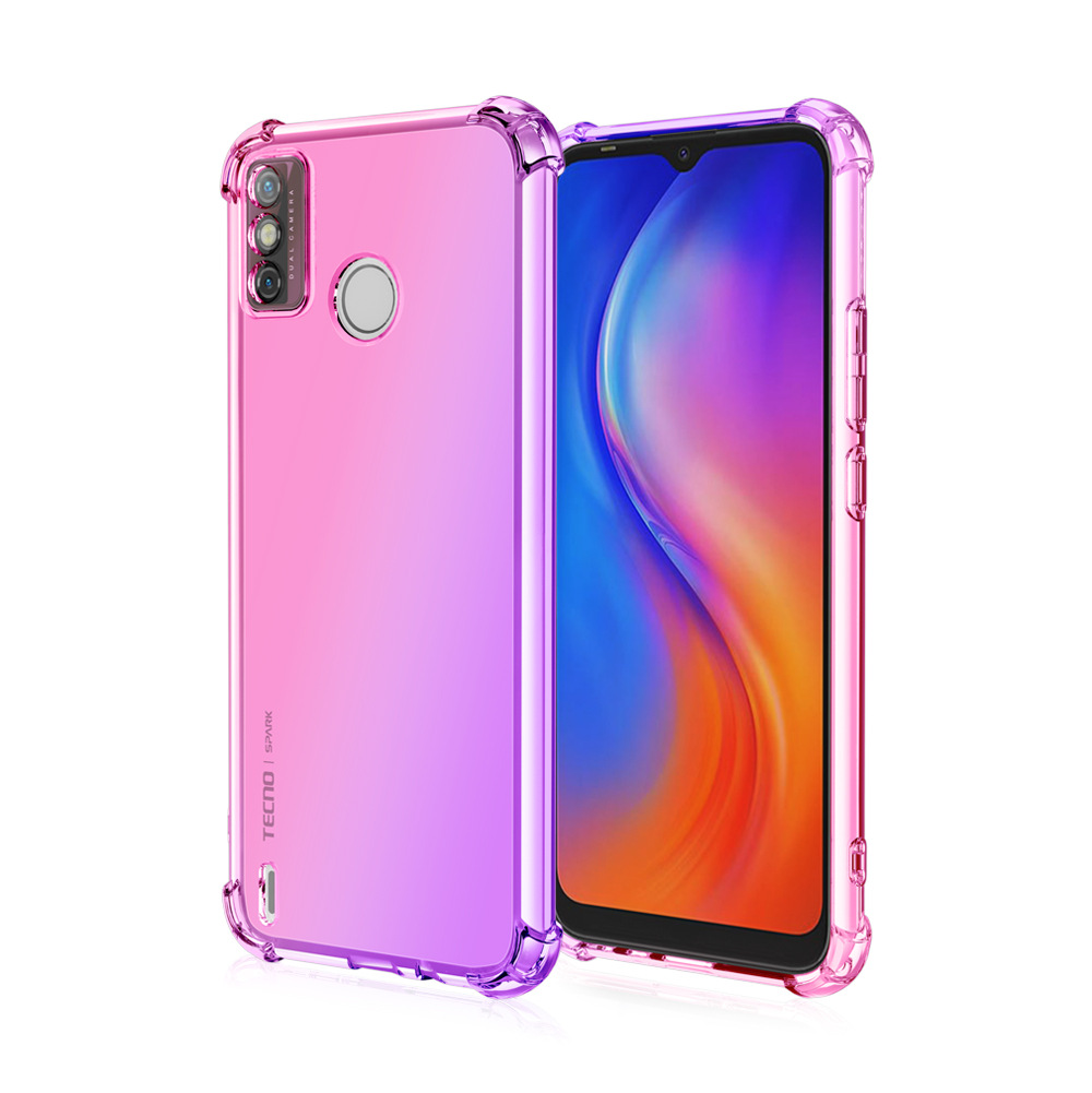 TECNO Case Cover, Clear Back Shockproof TPU Bumper Phone Case for TECNO POP 4 Camon 17