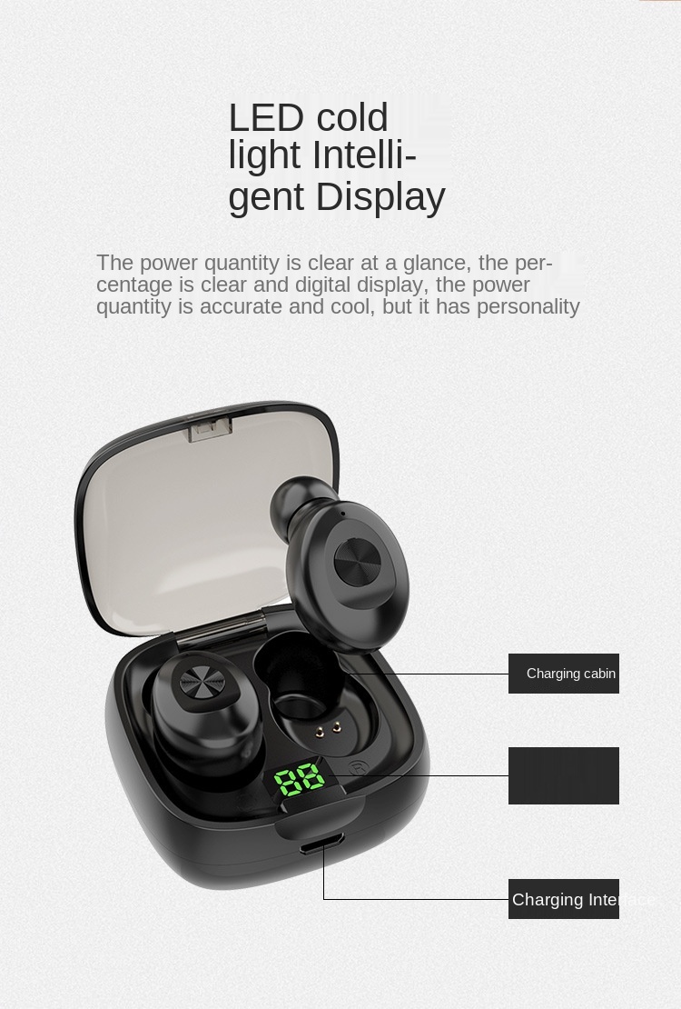 XG8 TWS Bluetooth Earphone Wireless 5.0 True Wireless HD Earbud Stereo In Ear Headphones