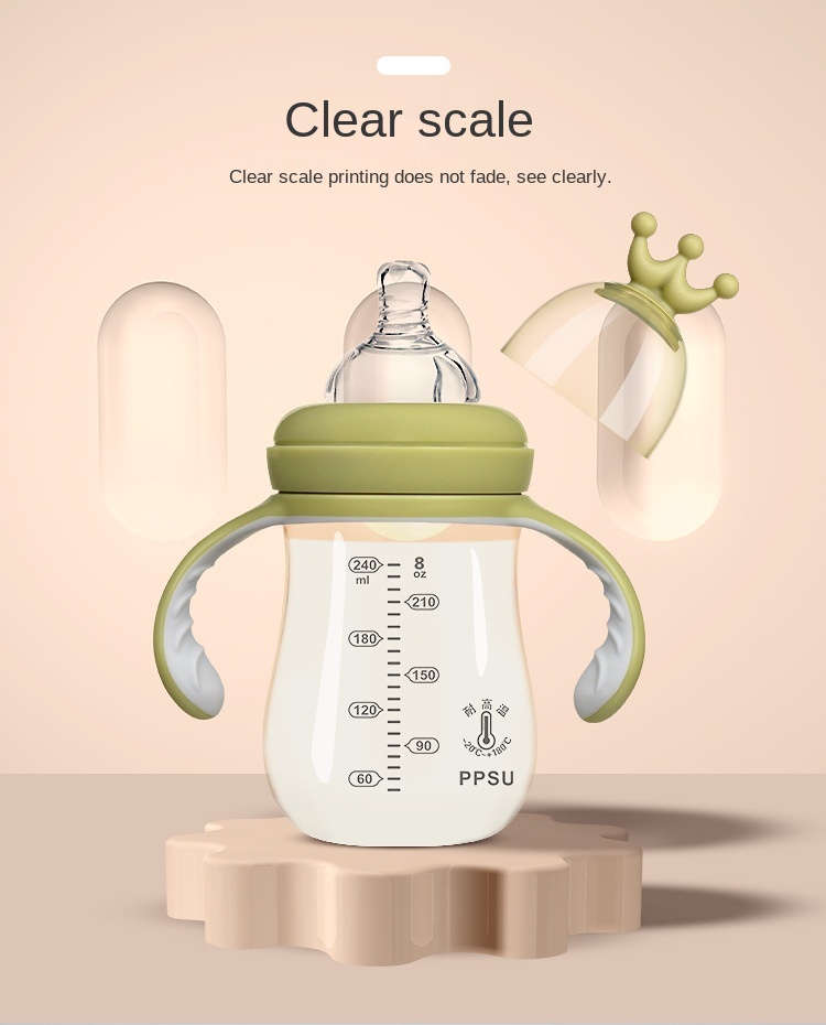 PPSU BPA-Free Breastmilk Teat Bottle 240 ml 300ML Teat with freezer and fridge safe bottle
