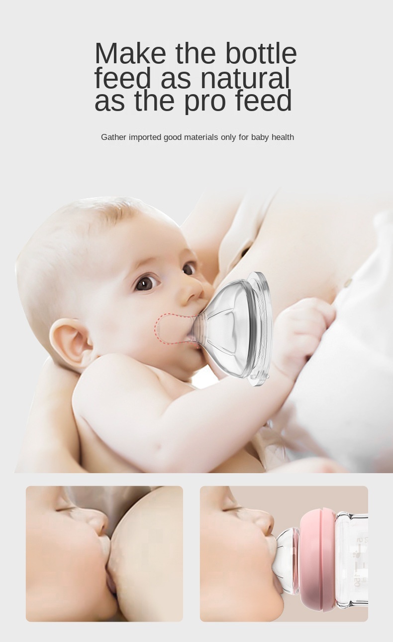 Glass bottle with silicone cover newborn baby bottle