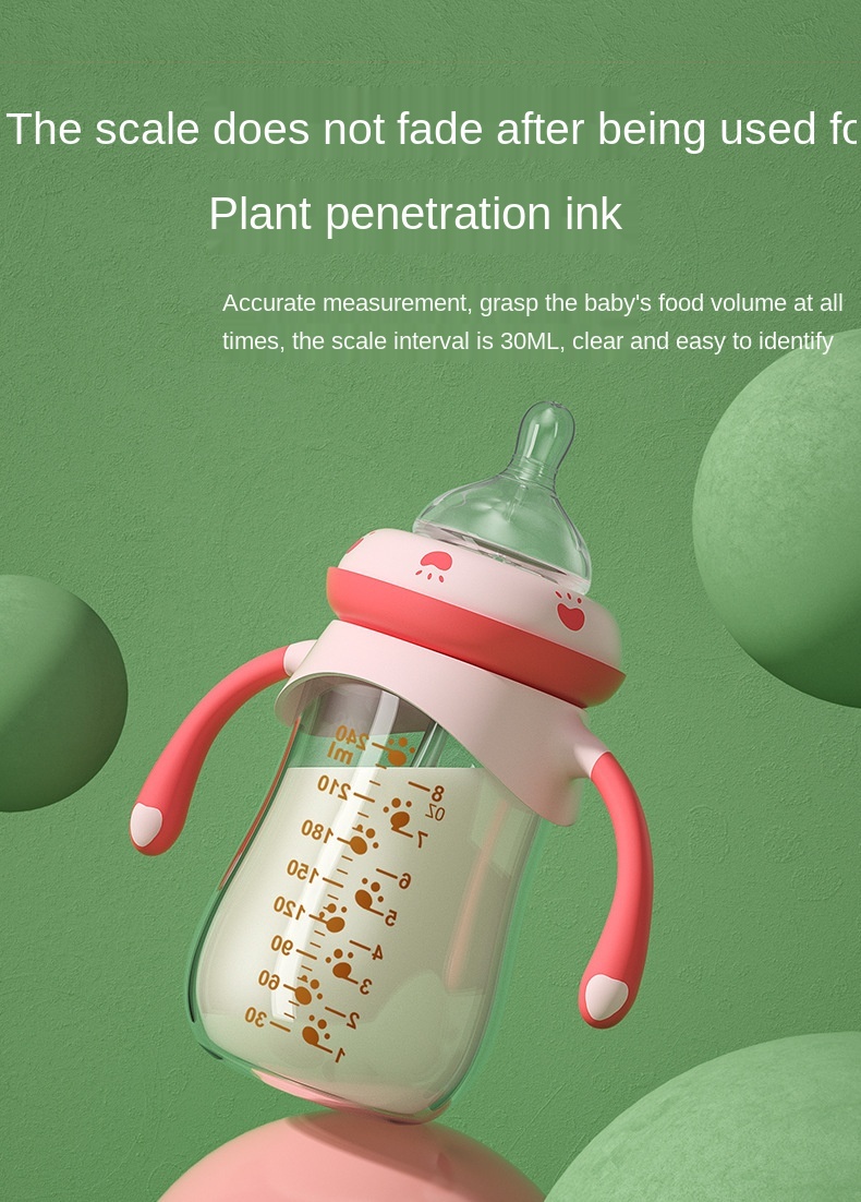 Glass bottle with silicone cover newborn baby bottle