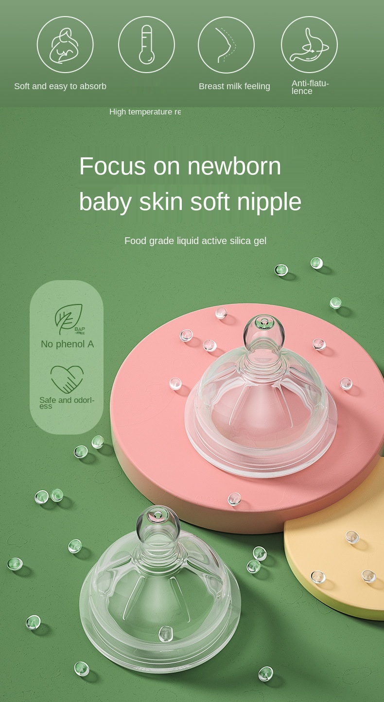 Glass bottle with silicone cover newborn baby bottle