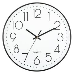 12 Inches Round Silent Non Ticking Quartz Wall Clock White 12 inch
