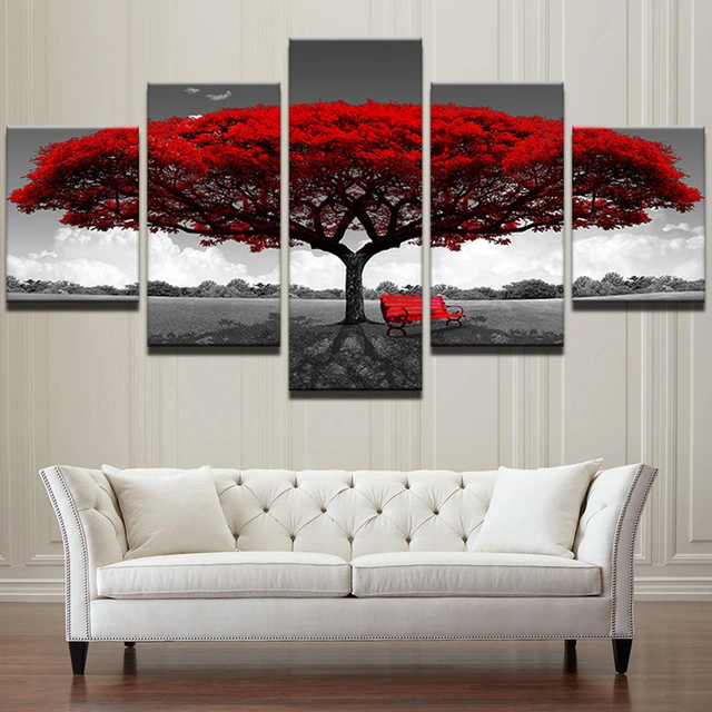 5 Piece Tree mangrove Picture Canvas Wall Art,Painting Frameless Canvas Prints for Living Room, Ready to Hang Only canvas painting, no frame