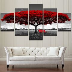 5 Piece Tree mangrove Picture Canvas Wall Art,Painting Frameless Canvas Prints for Living Room, Ready to Hang Only canvas painting, no frame as picture 5 pcs