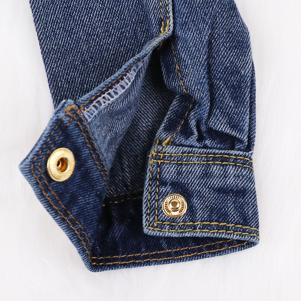 Baby Girls Jackets Coats Cartoon Graffiti Embroidery Kids Denim Jacket Autumn Winter Outerwear