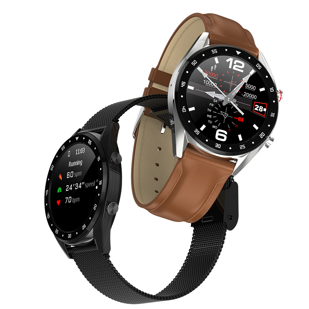 Fashion Ultra Thin Leather Sport Bluetooth Waterproof Smart Watch Business watch Steel band Swatch