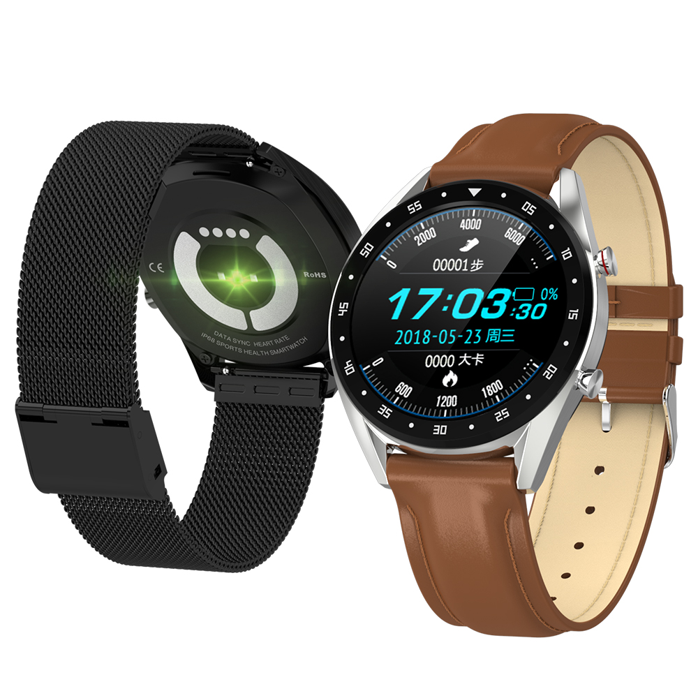 Fashion Ultra Thin Leather Sport Bluetooth Waterproof Smart Watch Business watch Steel band Swatch
