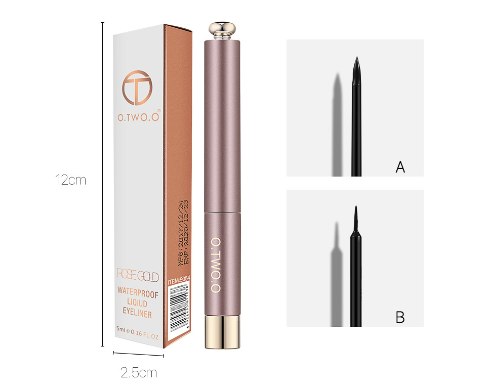 O.TWO.O Make up Fast Dry Black Long lasting Waterproof Liquid Eyeliner Eye Liner Pen Pencil Cosmetic