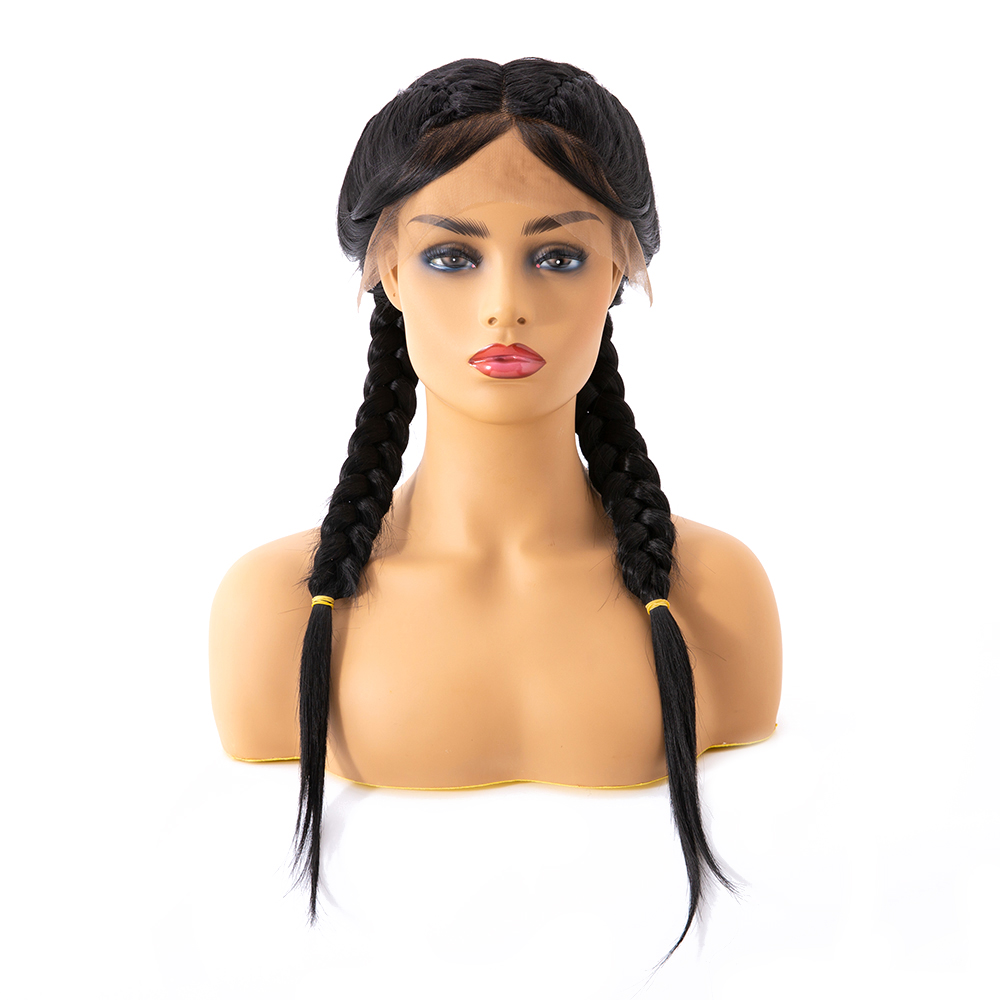 New Fashion Synthetic wigs Hair Wigs Women Wigs Hair Wave Human Hair Wigs two braids several inches