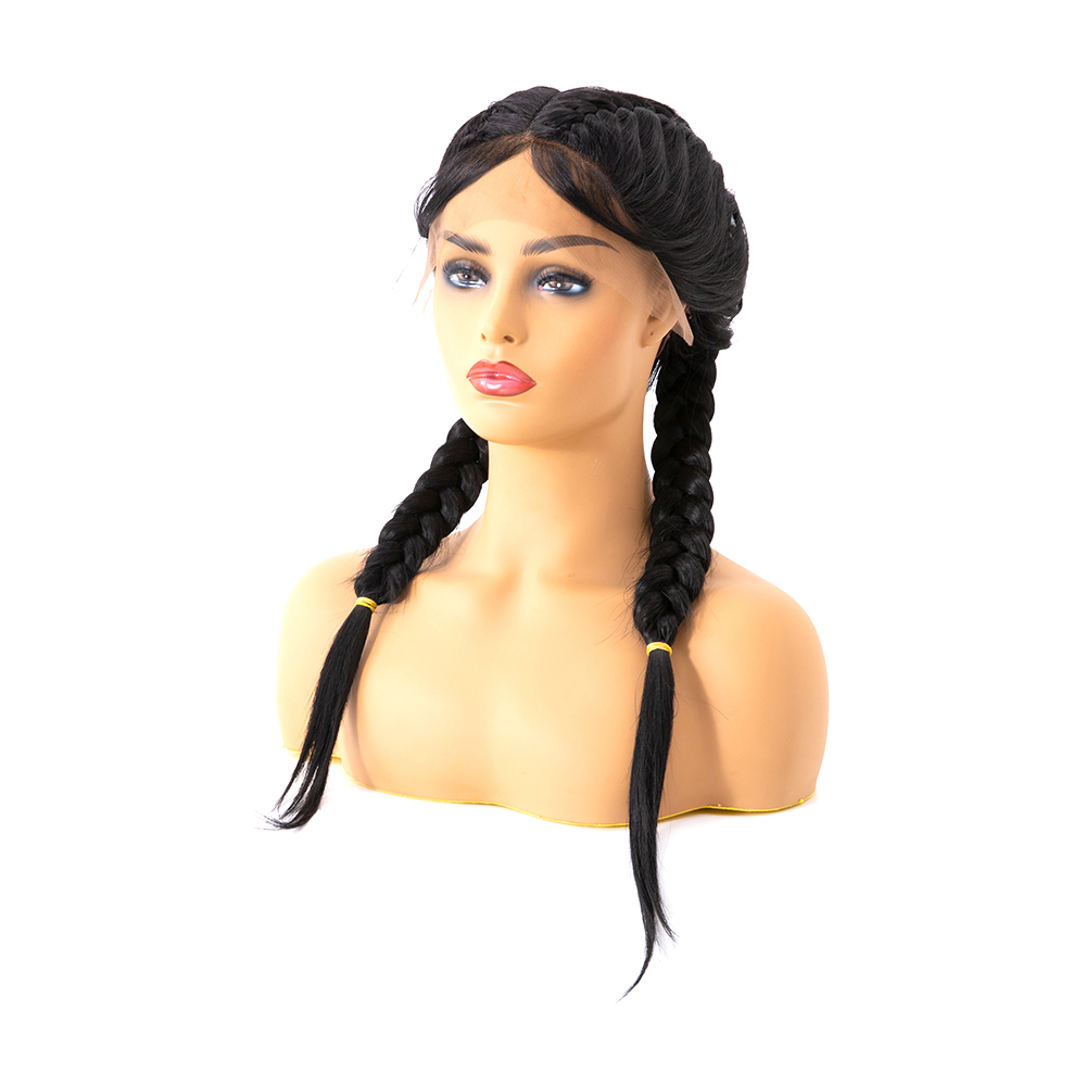 New Fashion Synthetic wigs Hair Wigs Women Wigs Hair Wave Human Hair Wigs two braids several inches