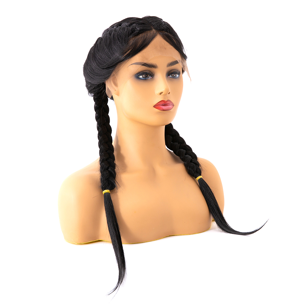 New Fashion Synthetic wigs Hair Wigs Women Wigs Hair Wave Human Hair Wigs two braids several inches
