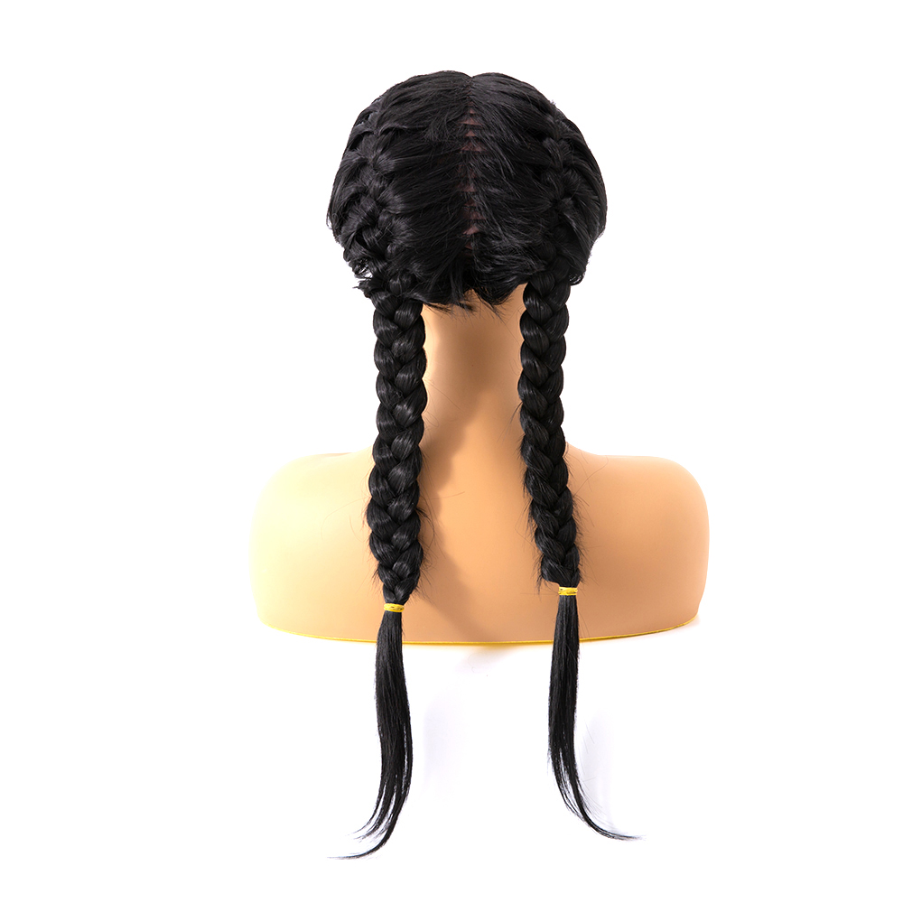 New Fashion Synthetic wigs Hair Wigs Women Wigs Hair Wave Human Hair Wigs two braids several inches