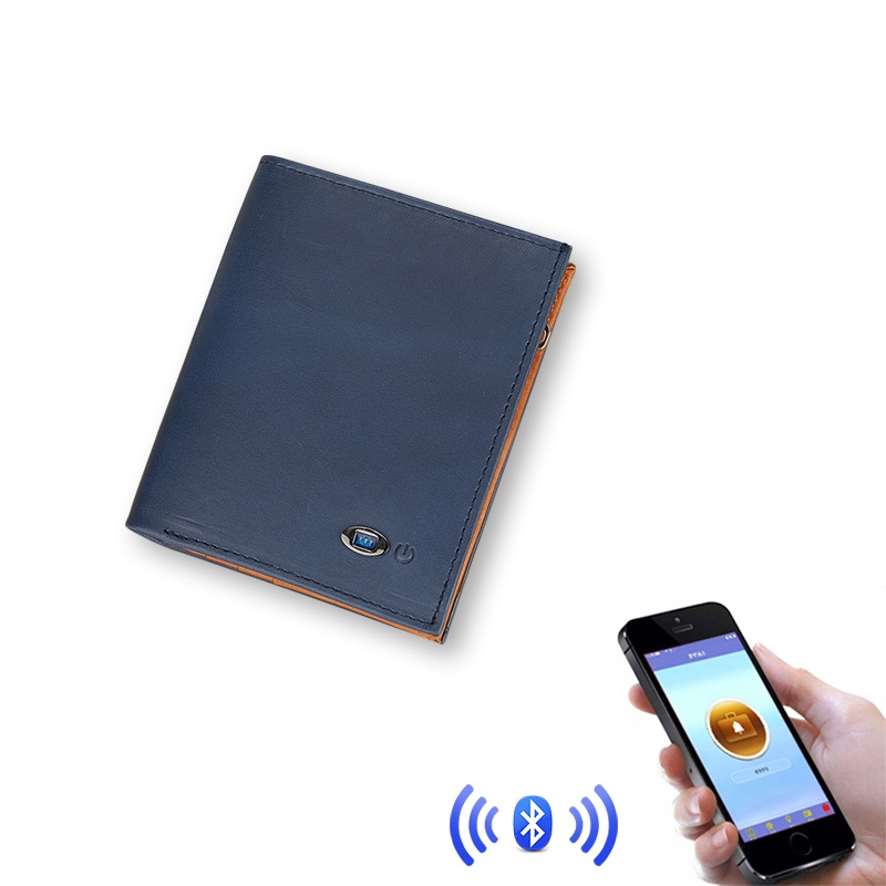 Wallet Finder Smart Tracker GPS Men Genuine Leather Recharge Anti Lost Intelligent Bluetooth Wallets