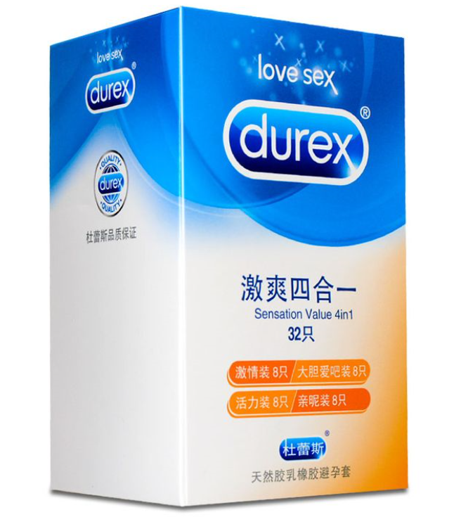 Durex Condom 4 Types 32 Pcs/box Ultra Thin Sex Lubricated Condoms Natural Rubber Latex For Lover/Men