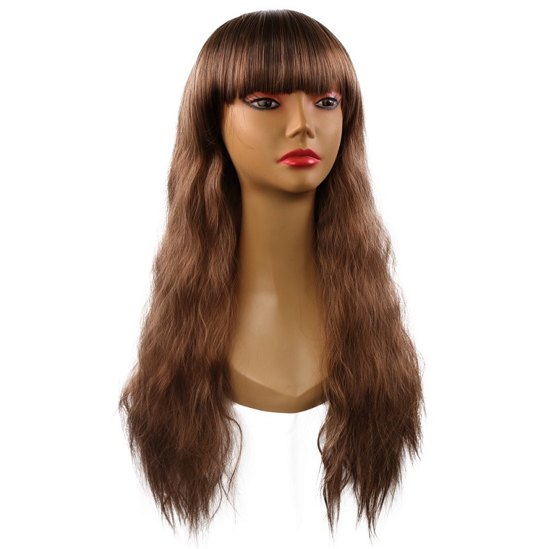 New Fashion Synthetic wigs Hair Wigs high class silk Women Wigs Hair Cheaper long Human Hair Wigs