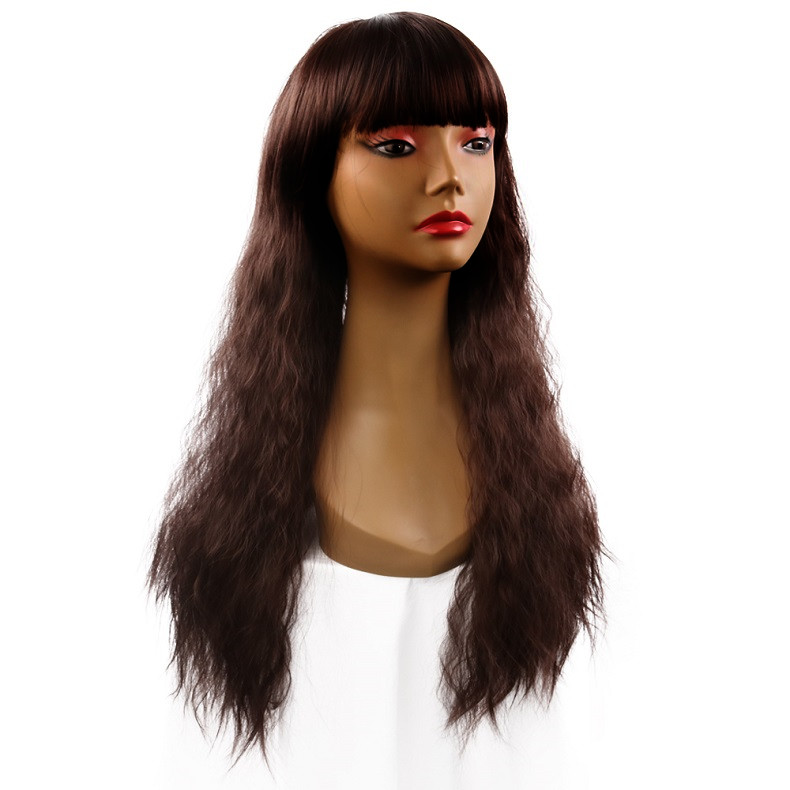 New Fashion Synthetic wigs Hair Wigs high class silk Women Wigs Hair Cheaper long Human Hair Wigs