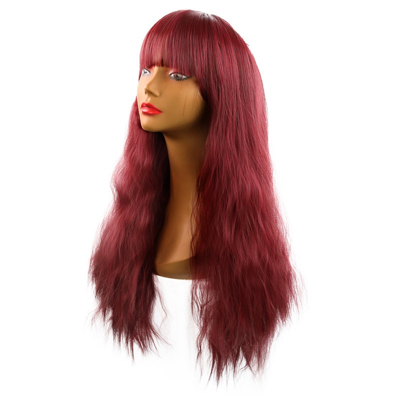 New Fashion Synthetic wigs Hair Wigs high class silk Women Wigs Hair Cheaper long Human Hair Wigs
