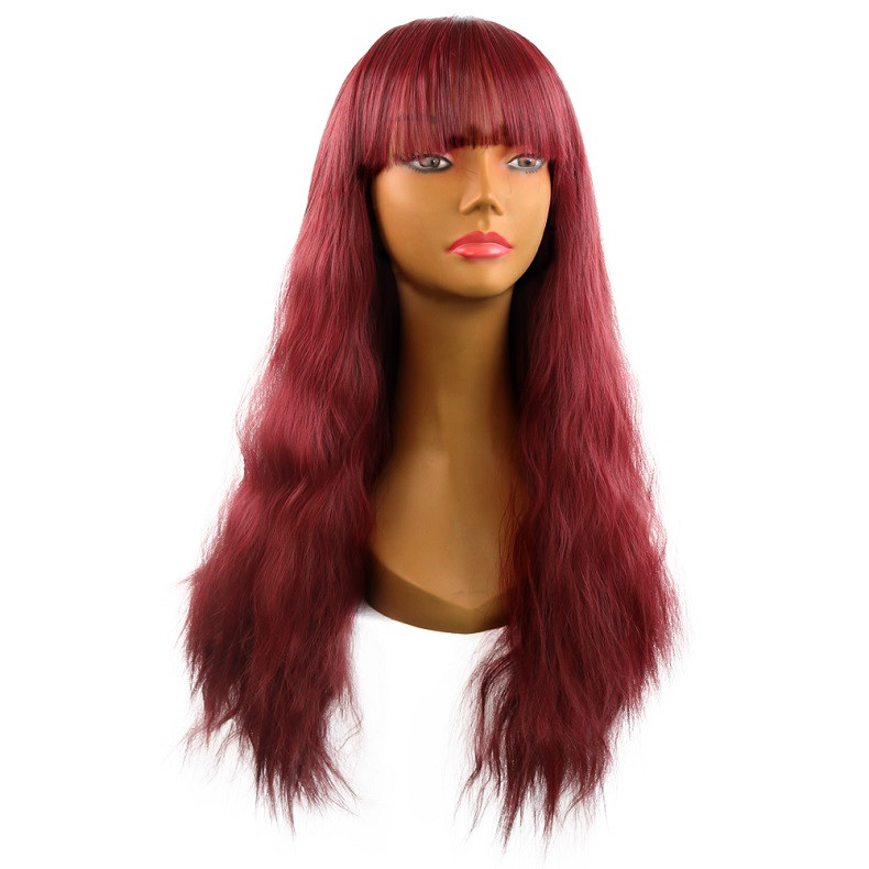 New Fashion Synthetic wigs Hair Wigs high class silk Women Wigs Hair Cheaper long Human Hair Wigs