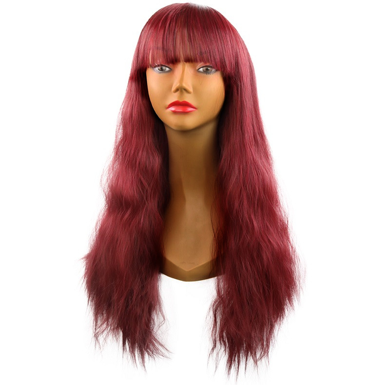 New Fashion Synthetic wigs Hair Wigs high class silk Women Wigs Hair Cheaper long Human Hair Wigs