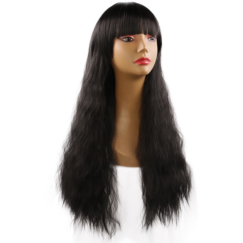 New Fashion Synthetic wigs Hair Wigs high class silk Women Wigs Hair Cheaper long Human Hair Wigs