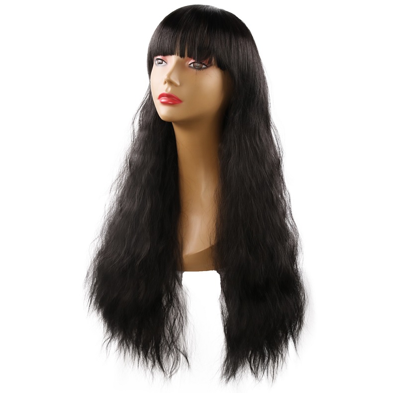 New Fashion Synthetic wigs Hair Wigs high class silk Women Wigs Hair Cheaper long Human Hair Wigs