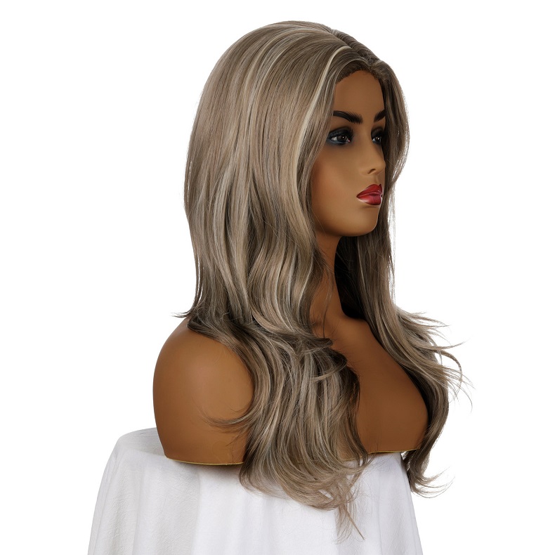 New Fashion Synthetic wigs Hair Wigs high class silk Women Wigs Hair Cheaper long Human Hair Wigs