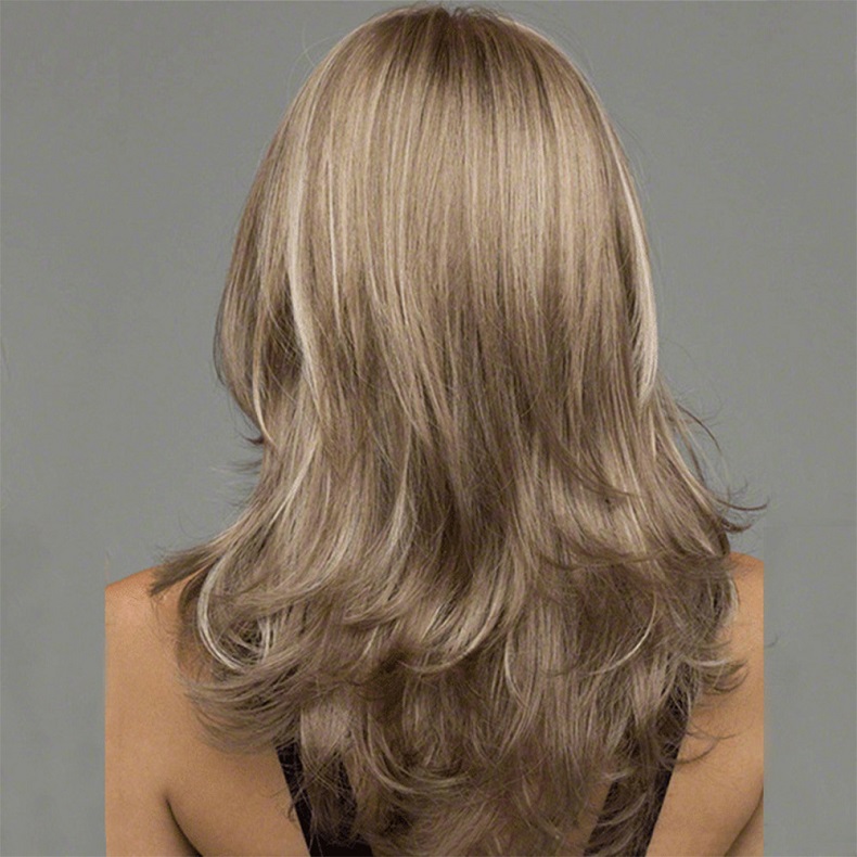 New Fashion Synthetic wigs Hair Wigs high class silk Women Wigs Hair Cheaper long Human Hair Wigs