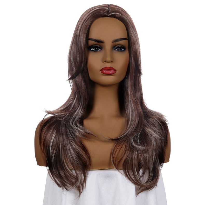 New Fashion Synthetic wigs Hair Wigs high class silk Women Wigs Hair Cheaper long Human Hair Wigs