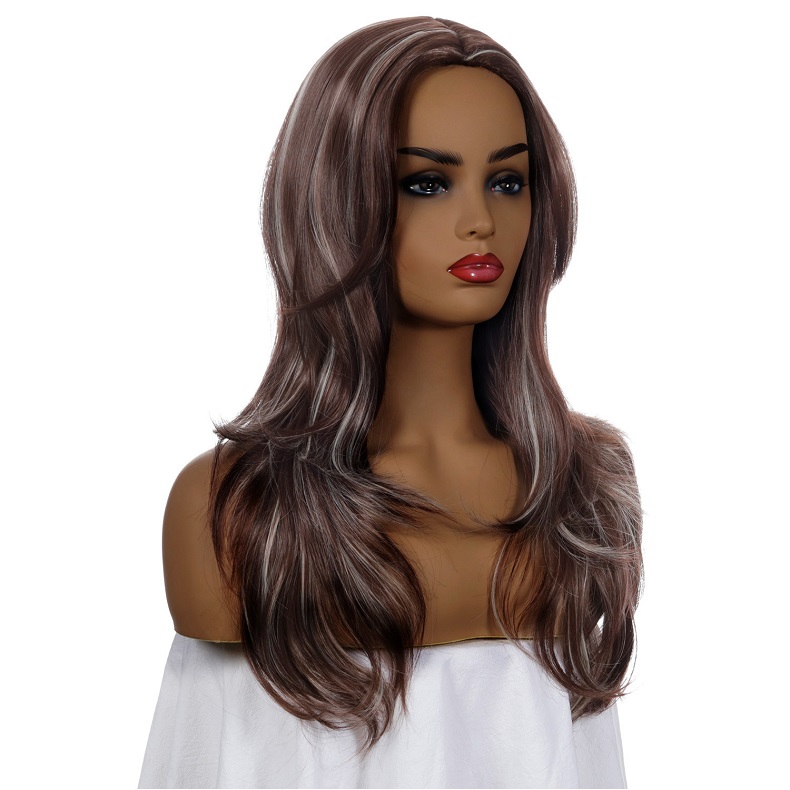 New Fashion Synthetic wigs Hair Wigs high class silk Women Wigs Hair Cheaper long Human Hair Wigs