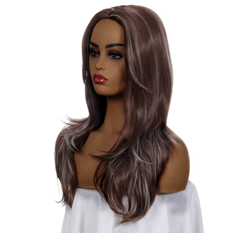 New Fashion Synthetic wigs Hair Wigs high class silk Women Wigs Hair Cheaper long Human Hair Wigs