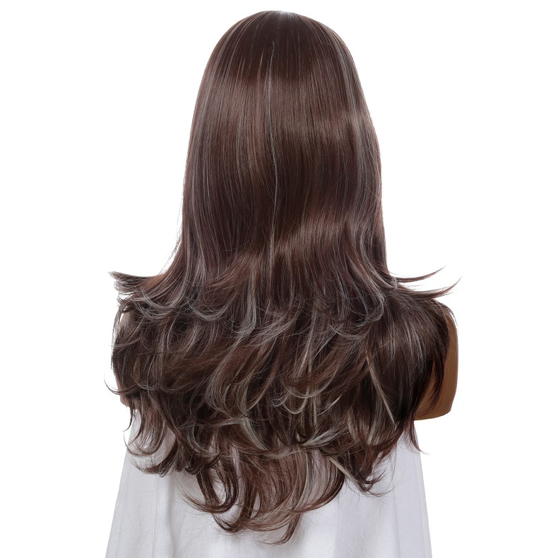 New Fashion Synthetic wigs Hair Wigs high class silk Women Wigs Hair Cheaper long Human Hair Wigs