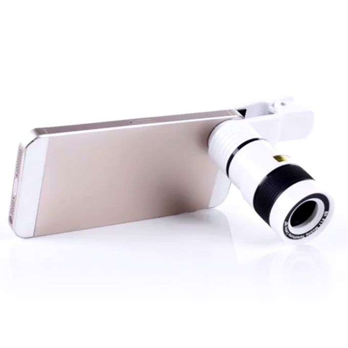 External Phone Camera Mobile Lenses 12X Zoom Long Focus Telescope Lens for Phones Iphone Tablet Ipad