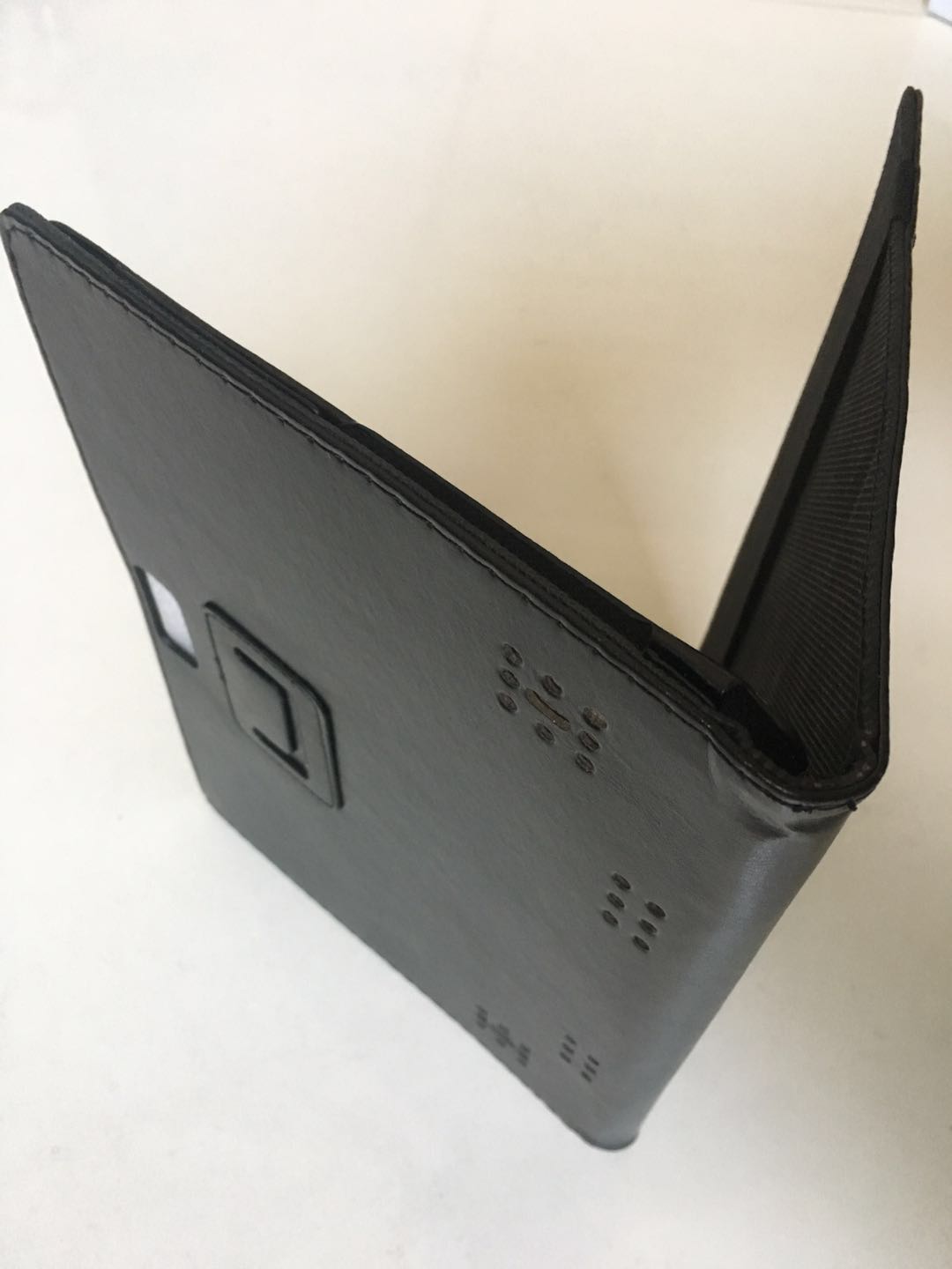 Android ipad black cover Imitation leather material cover for tablet 10.1inch and screen protector