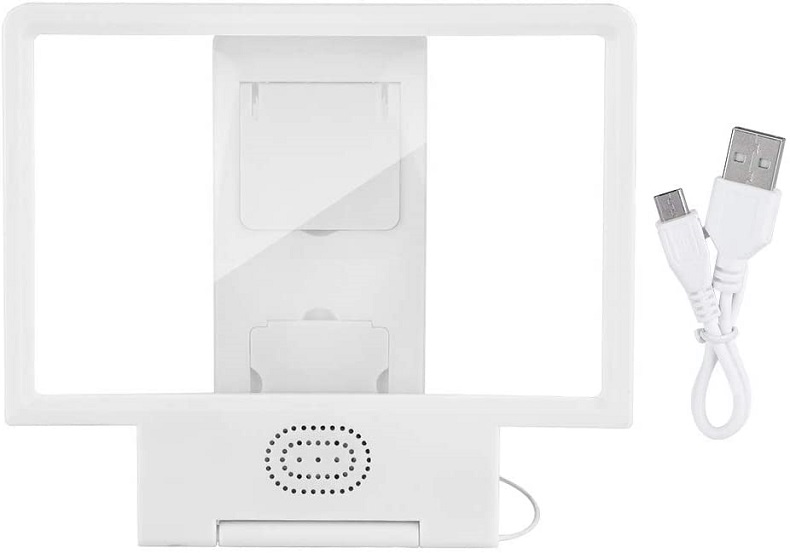 Mobile Phone Screen Magnifier with Speaker Video HD Magnifier Bracket Enlarge Screen for Android IOS