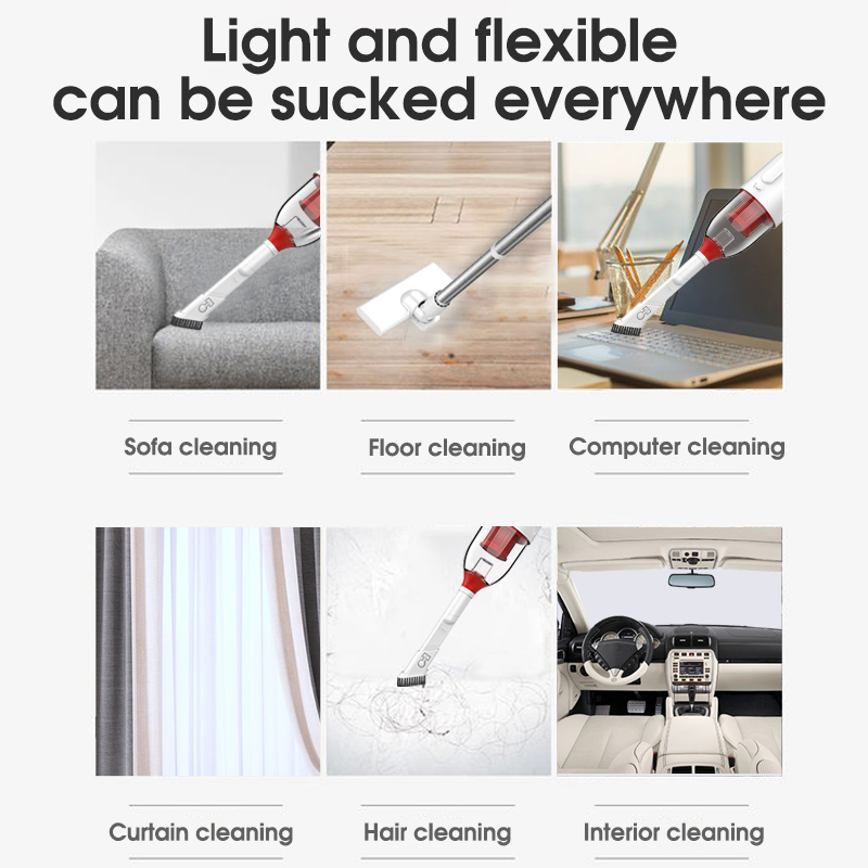 High Performance 15K Pa Dust Ash Bagless Home Rechargeable Portable Wireless / Wired Vacuum Cleaner