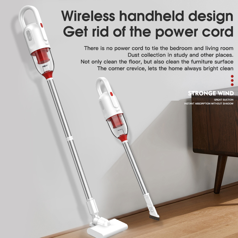 High Performance 15K Pa Dust Ash Bagless Home Rechargeable Portable Wireless / Wired Vacuum Cleaner