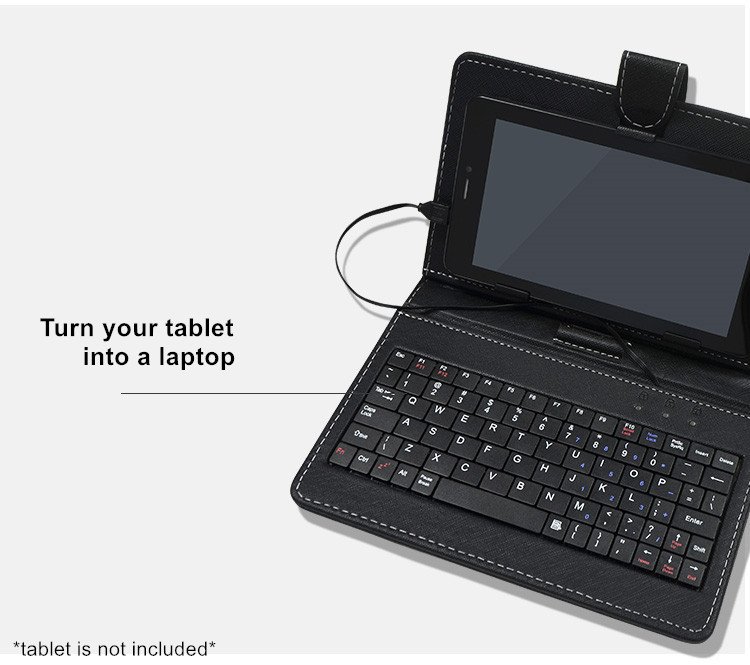 Original PU Keyboard Case for 10 inch Folding Android Tablet PC Leather Case with Stand USB Type C For Android Samsung Tablet