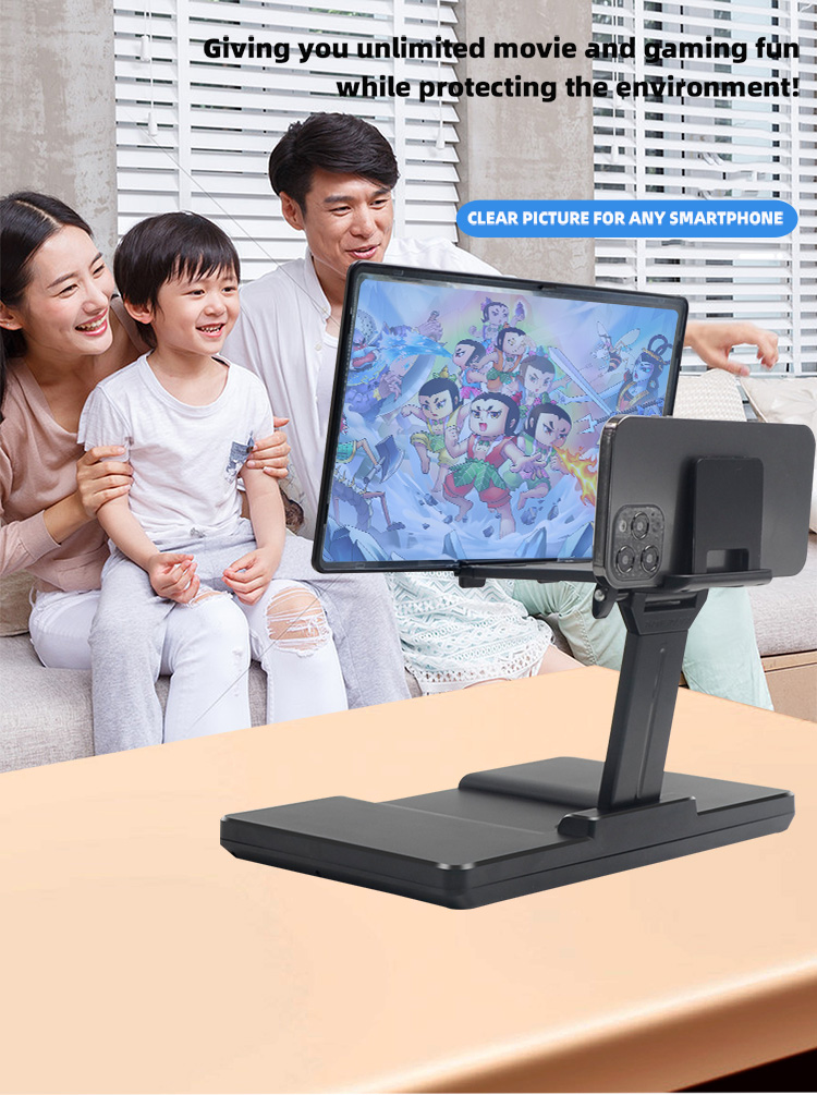 12 inch Folding Mobile Phone screen magnifier Video Amplifier Enlarge phone Screen Adjustable Holder