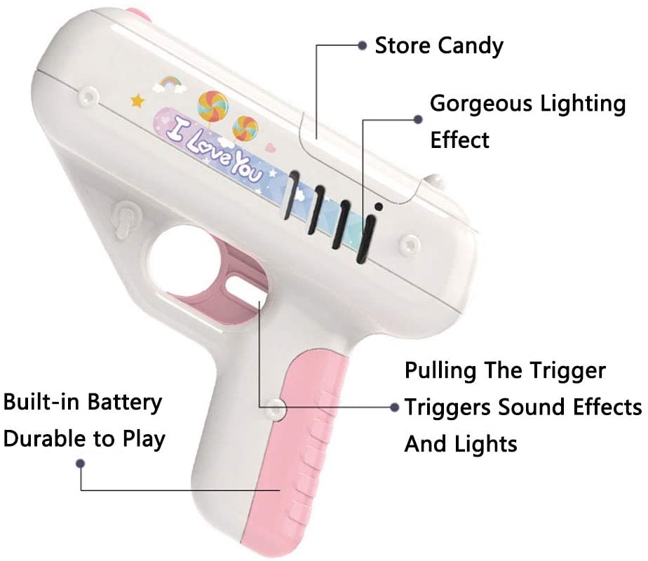 CLIE Lollipop Gun Toy, Candy Gun Toy for TIK TOK Video, Surprise for Boy/Girl Friend