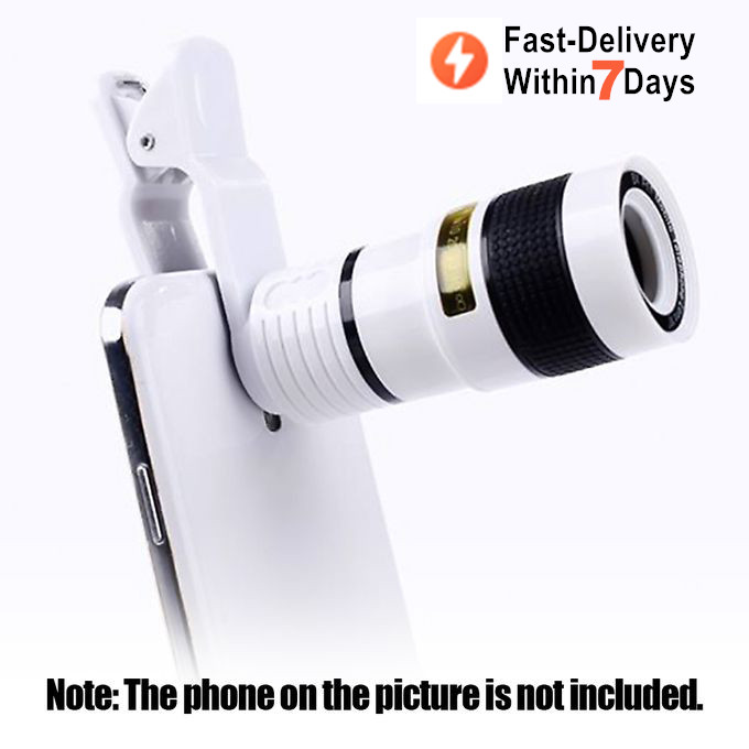 External Phone Camera Mobile Lenses 12X Zoom Long Focus Telescope Lens for Phones Iphone Tablet Ipad