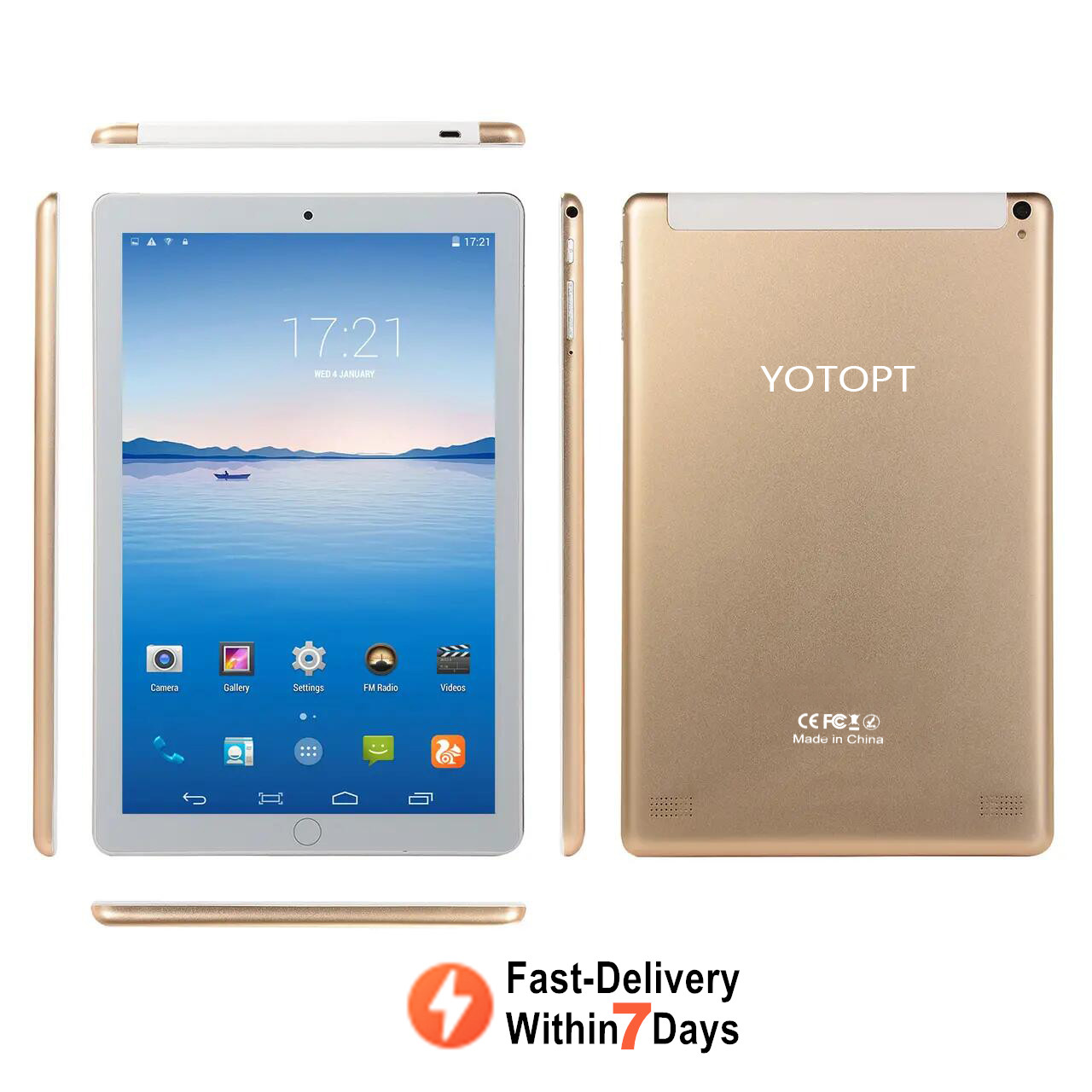 10 Inch Tablet PC Android 9 Business Students Education Home Use 4G Quad Core Android Tablet 6Gb+64G WIFI Dual SIM with earphones screen protector
