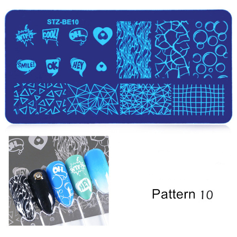 Generic Nail Plate 1pc Nail Art Stamping Plate Nail Art Tools Multiple Pattern Manicure DIY Beauty