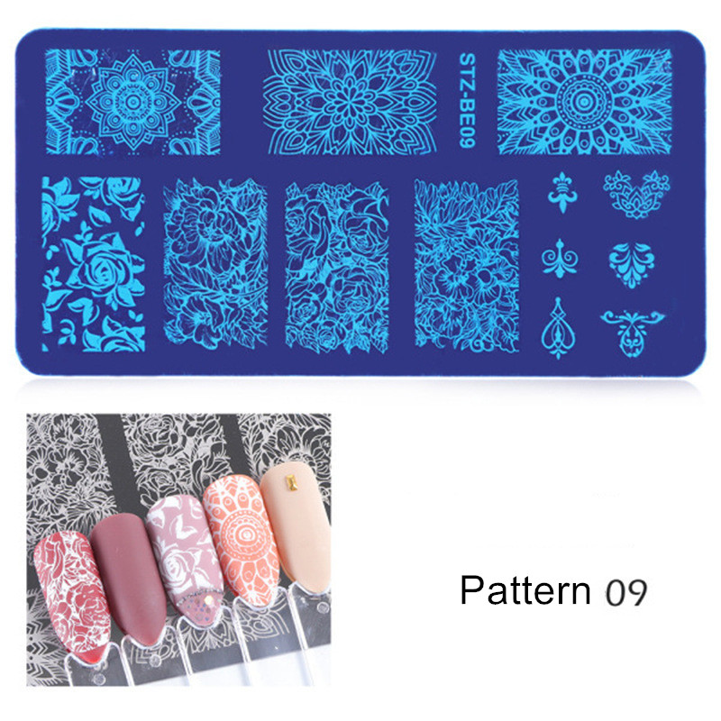 Generic Nail Plate 1pc Nail Art Stamping Plate Nail Art Tools Multiple Pattern Manicure DIY Beauty