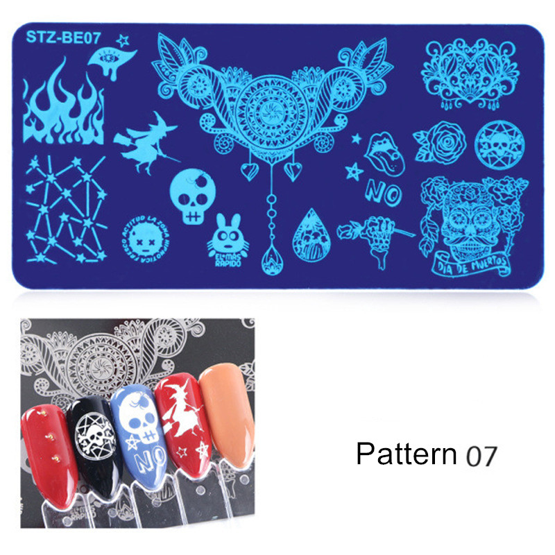Generic Nail Plate 1pc Nail Art Stamping Plate Nail Art Tools Multiple Pattern Manicure DIY Beauty
