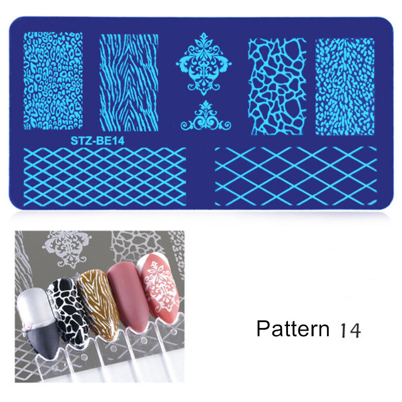 Generic Nail Plate 1pc Nail Art Stamping Plate Nail Art Tools Multiple Pattern Manicure DIY Beauty