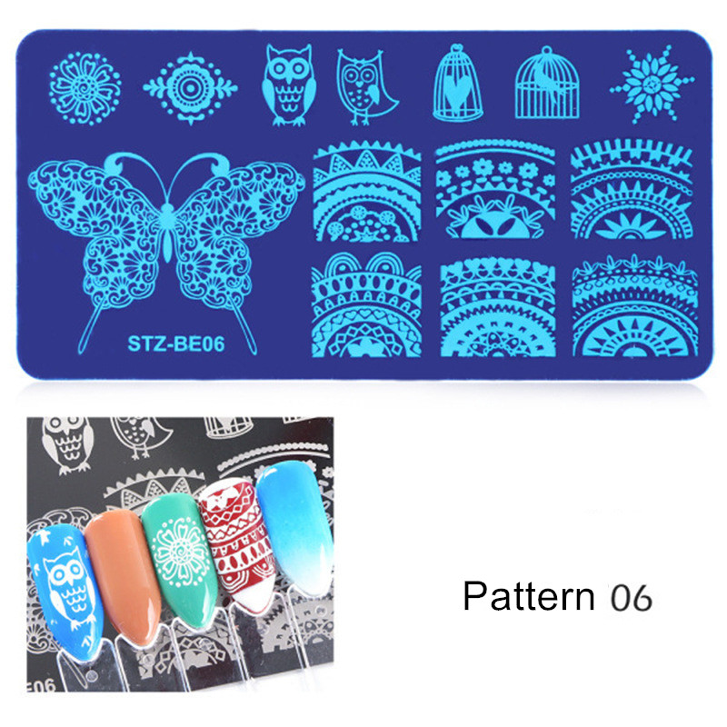 Generic Nail Plate 1pc Nail Art Stamping Plate Nail Art Tools Multiple Pattern Manicure DIY Beauty