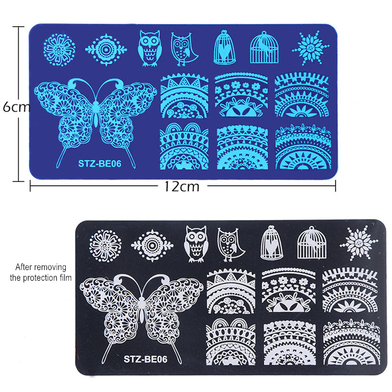 Generic Nail Plate 1pc Nail Art Stamping Plate Nail Art Tools Multiple Pattern Manicure DIY Beauty