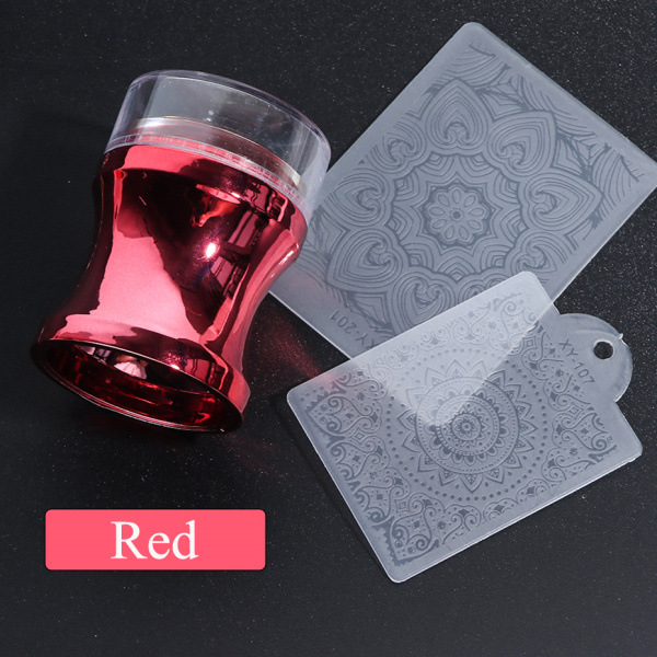1 Set Nail Art Stamper Nail Art Stencils Clear Stamping Tool Clear Nail Art Scraper Set DIY Beauty